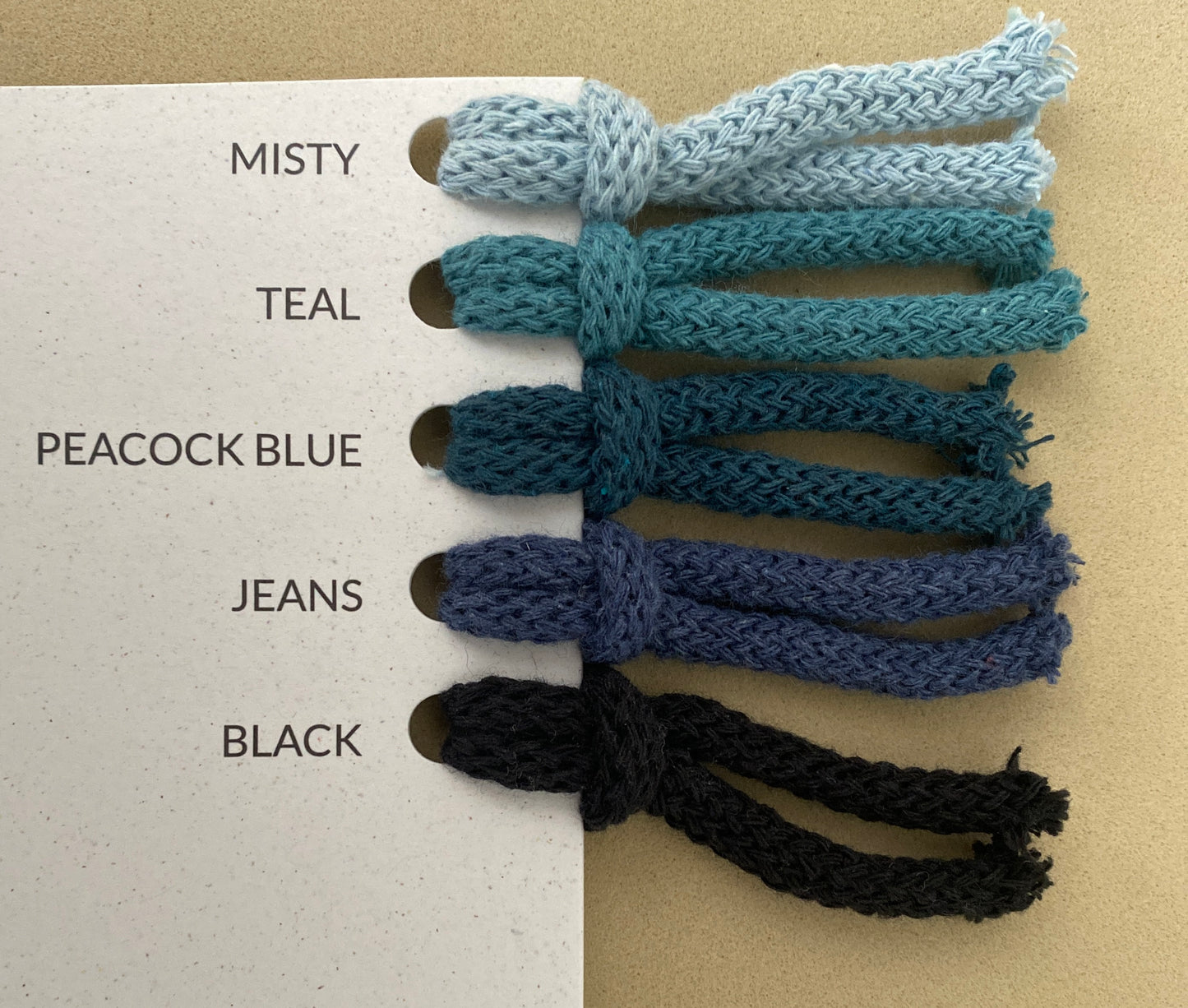 Macrame Cord Colour Charts