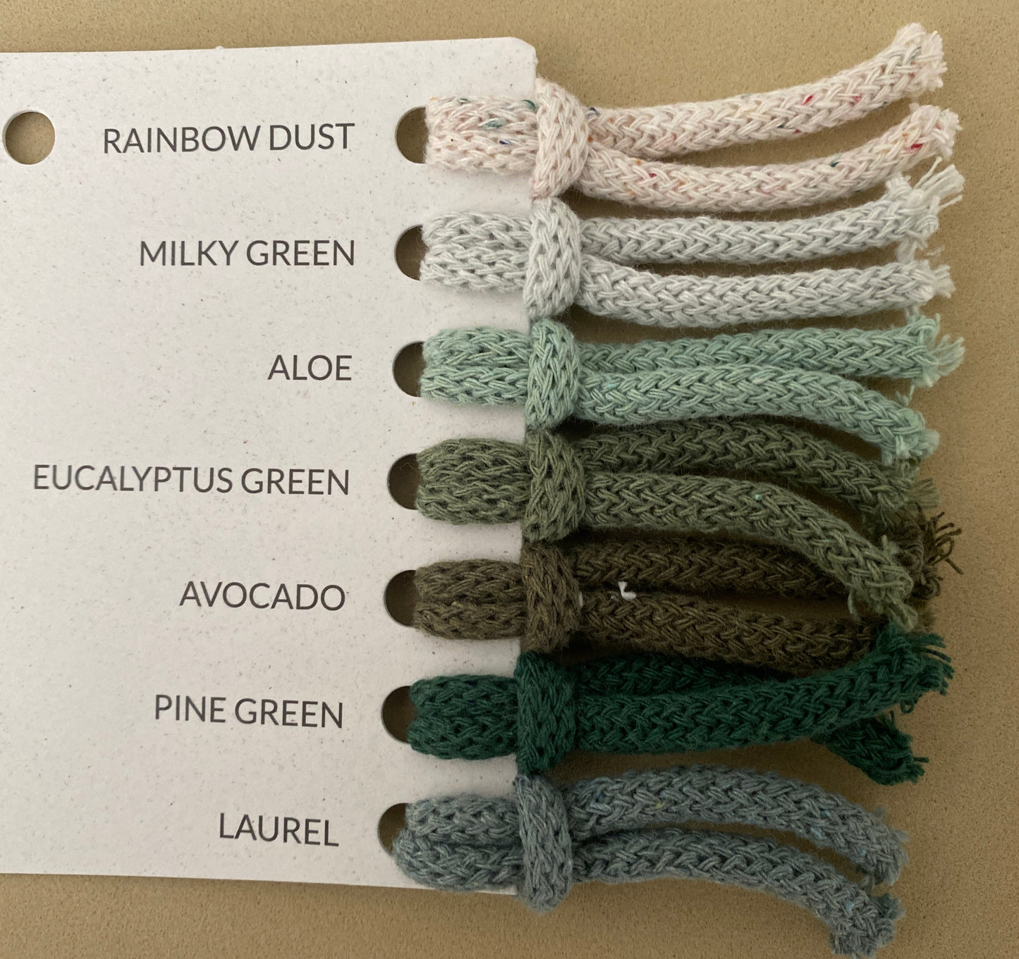 Colour Charts for Macrame